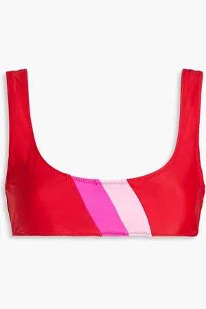 Solid The Elle color-block bikini top - Red