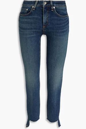 RAG&BONE Cate cropped mid-rise skinny jeans - Blue