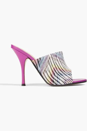 Missoni Crochet-knit cotton-blend mules