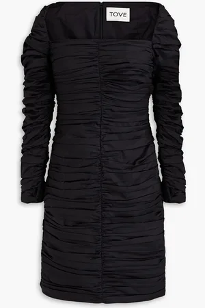 TOVE Asha ruched stretch-cotton mini dress