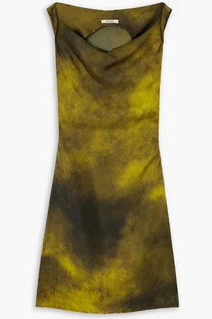Gauchere Tie-dyed twill dress - Green