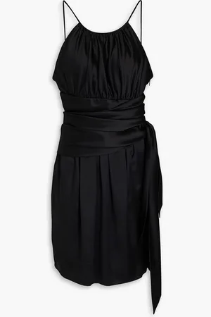 Emporio Armani Draped silk-satin mini dress