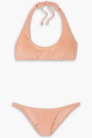 Lisa Marie Fernandez Amber cotton-blend terry bikini - Orange