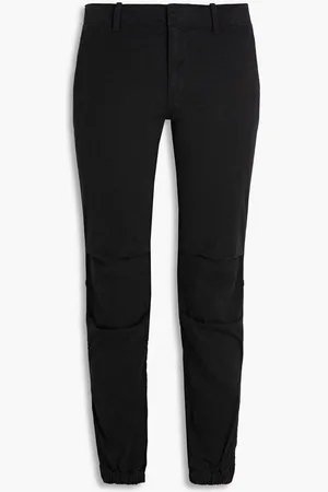 NILI LOTAN Cropped stretch-cotton twill slim-leg pants