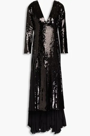 Khaite Rova sequined crepe de chine maxi dress