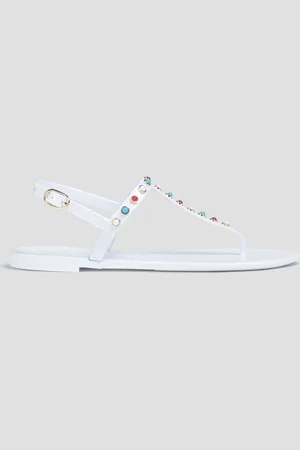 Stuart Weitzman Embellished PVC slingback sandals