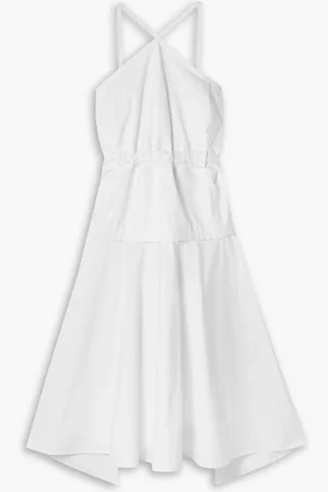 Proenza Schouler Tiered cotton-blend poplin midi dress