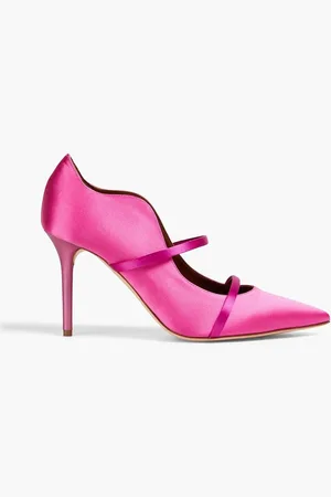 MALONE SOULIERS Maureen 85 satin pumps - Pink