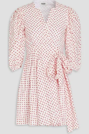 Claudie Pierlot Floral-print cotton mini wrap dress