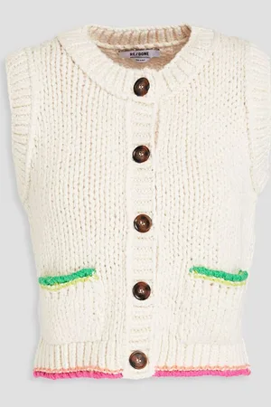 RE/DONE 90s cropped cotton cardigan - White