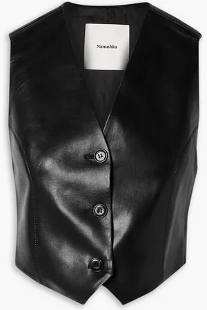 Nanushka Arnona cropped leather vest