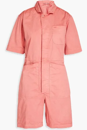 ALEX MILL Stretch-cotton poplin playsuit - Orange