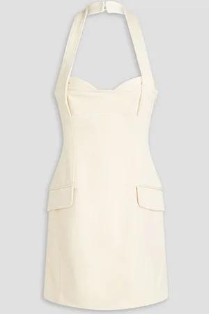 Simkhai Magdalena twill halterneck mini dress - White