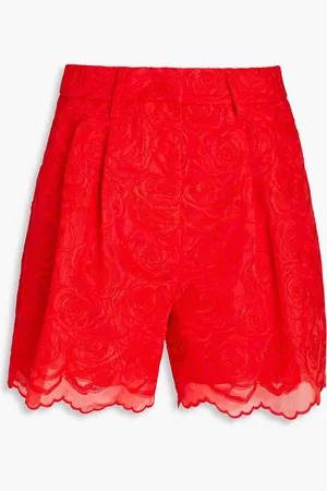 VIVETTA Embroidered organza shorts