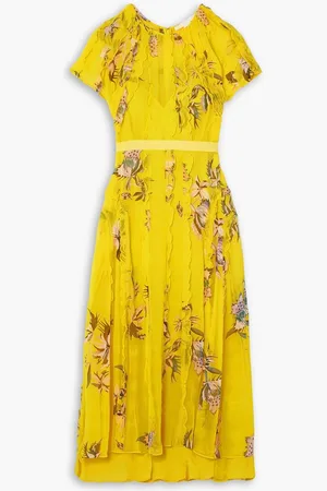 Jason Wu Ruffled floral-print silk-chiffon midi dress