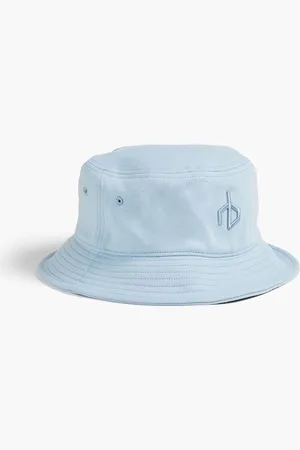 RAG&BONE Embroidered jersey bucket hat - Blue