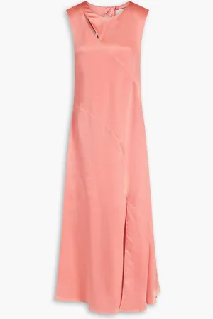 Holzweiler Cutout silk-satin midi dress - Pink