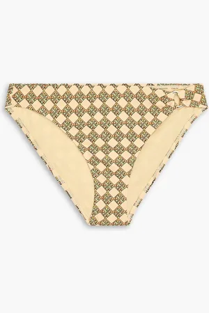 Tory Burch Printed low-rise bikini briefs - Neutral