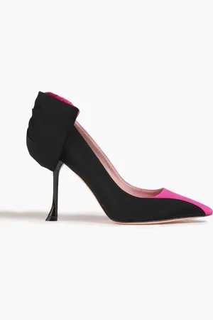 Roger Vivier Bibow bow-embellished two-tone ottoman pumps