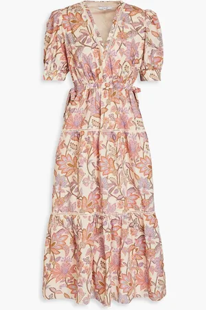 Derek Lam Columbia tiered paisley-print cotton midi dress
