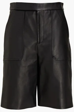 Khaite Theresa leather shorts