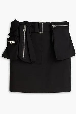 J.W.Anderson Belted cotton-gabardine mini skirt