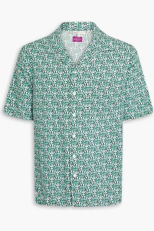 ONIA Printed woven shirt - Green
