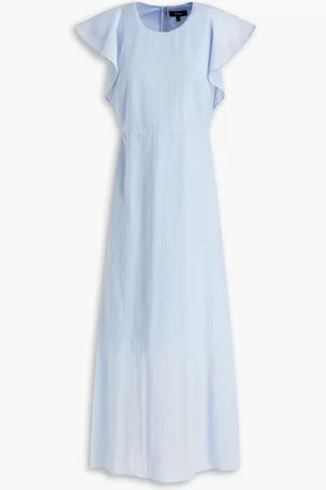 THEORY Cotton-voile midi dress - Blue