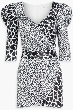 OLIVIA RUBIN Leonie printed charmeuse mini dress
