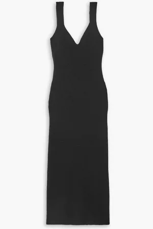 Arch4 Liberty open-back ribbed cashmere midi dress
