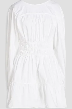 Holzweiler Liebe gathered cotton-poplin mini dress