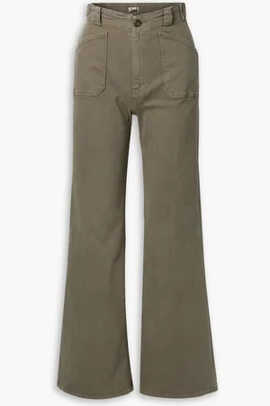 Mother Denim high-rise wide-leg pants - Green