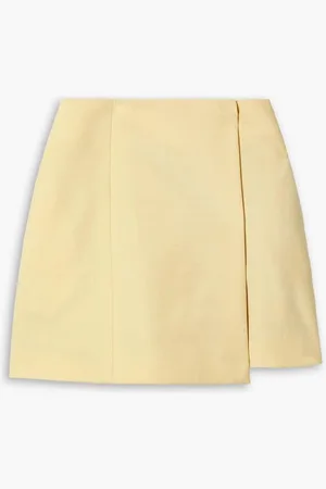 Anna Quan Harvey skirt-effect twill shorts - White