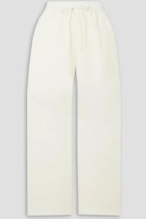 LE KASHA Yaffa linen straight-leg pants - White