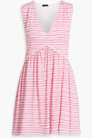 ATM Anthony Thomas Melillo Striped cotton-jersey mini dress