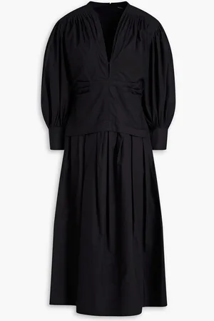 Proenza Schouler Pleated cotton-poplin midi dress