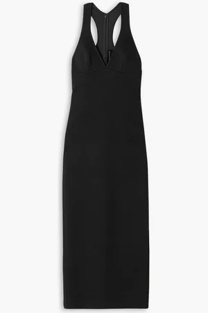 BRANDON MAXWELL Bonded-jersey midi dress