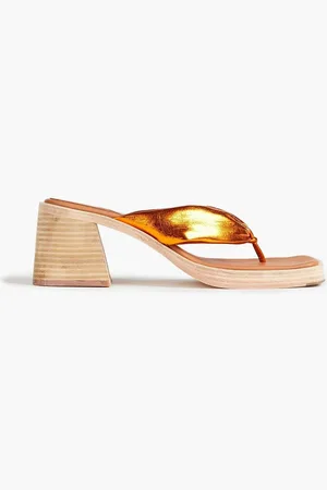 Miista April metallic leather sandals - Metallic