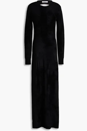 Frame Open-back chenille maxi dress