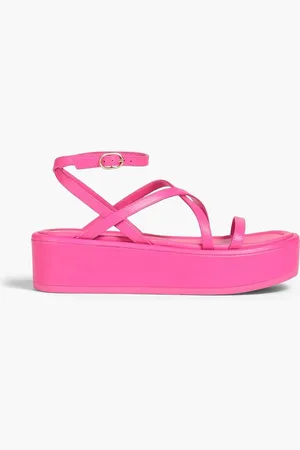 Stuart Weitzman Summerlift leather platform sandals - Pink