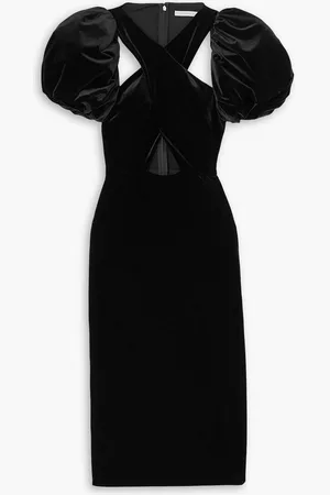 Christopher Kane The Mickey cutout stretch-velvet midi dress