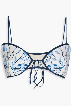 Agua by Agua Bendita Margaret Cometa printed bikini top - Blue