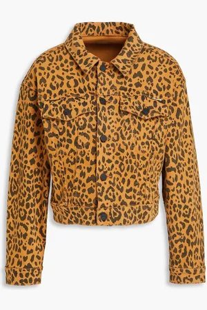 Mother Leopard-print denim jacket