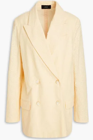 Joseph Jonas broderie anglaise cotton-blend blazer - Yellow