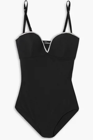 I.D. Sarrieri Dancing in the Moonlight Swarovski crystal-embellished stretch-jersey bodysuit