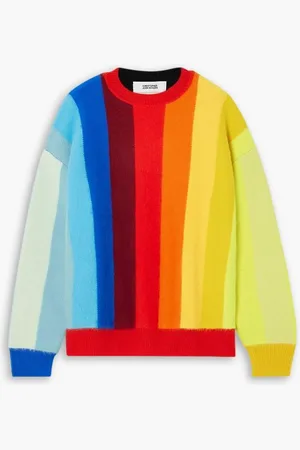 Christopher John Rogers Oversized striped brushed wool sweater