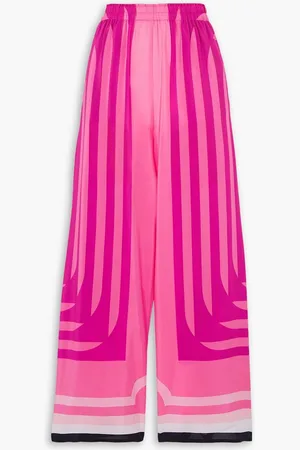 Louisa Parris The Lisbon printed silk crepe de chine wide-leg pants