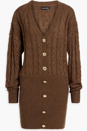 Retrofete Tala ribbed and cable-knit mini dress