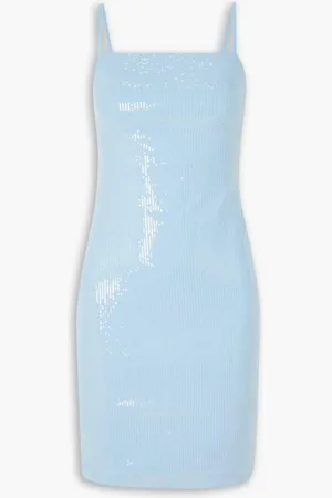 ROTATE Sequined stretch-jersey mini dress - Blue