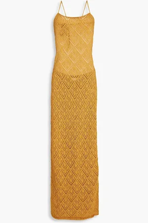 Savannah Morrow Jamaica crocheted Pima cotton midi dress - Yellow